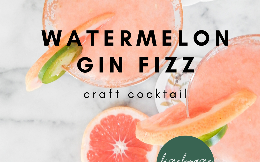 watermelon gin fizz craft cocktail